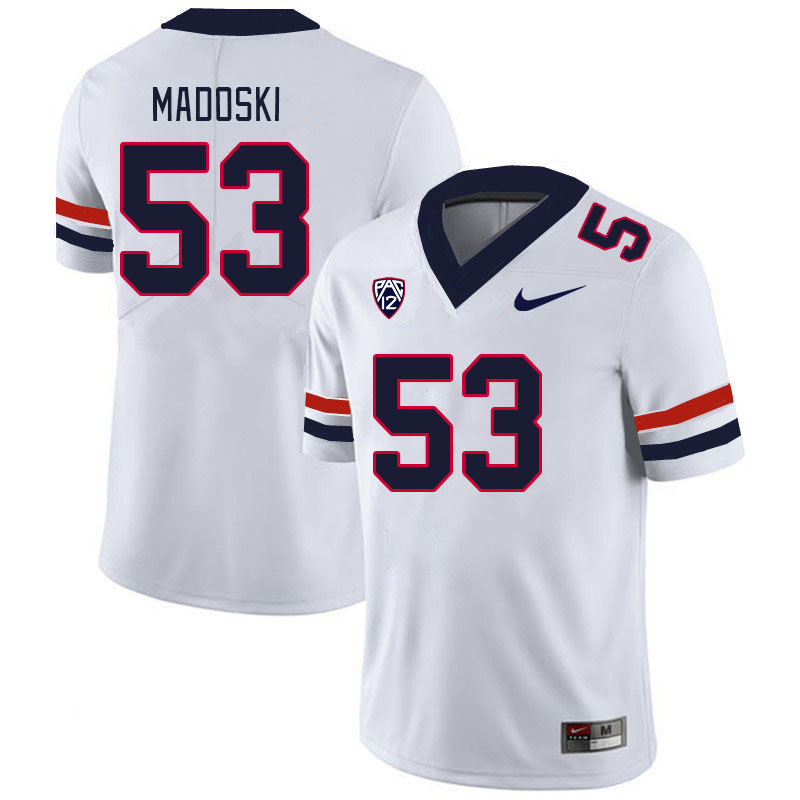 Men #53 Christian Madoski Arizona Wildcats College Football Jerseys Stitched Sale-White